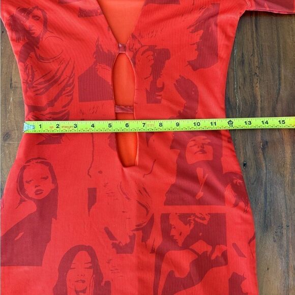 Edikted Dolls Kill Pop Art Cut Out Dress sz S - Picture 13 of 16